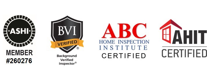 ASHI Member, BVI, ABC Home Inspection and AHIT Certified logos